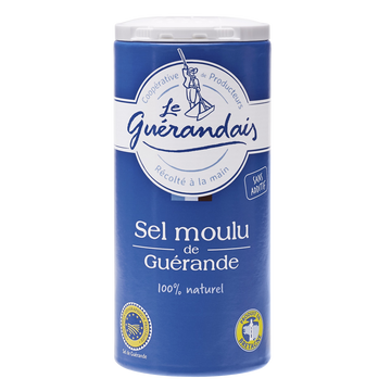 Sel marin moulu de tradition LE GUERANDAIS, boîte verseuse de 250g