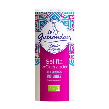 Sel fin de Guérande saveur Indienne LE GUERANDAIS 220g