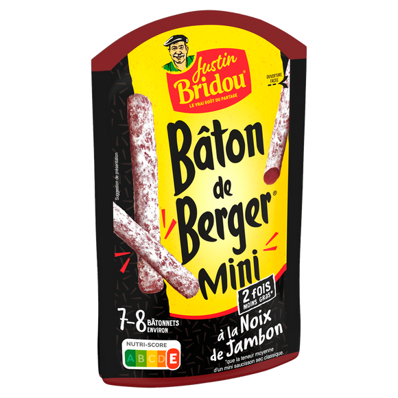 Saucisson Mini Bâton de Berger Délice - JUSTIN BRIDOU - 80g - 8 bâtonnets