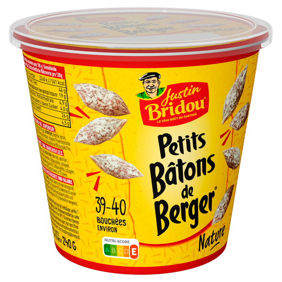 Saucisson Petits Bâton de Berger - JUSTIN BRIDOU - 240g - 40 bouchées