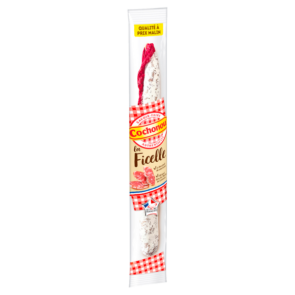 Saucisson La Ficelle Porc Français - COCHONOU - 15 tranches - 150g