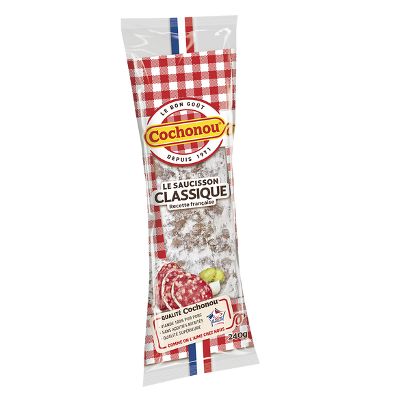 Saucisson Le Classique Porc Français - COCHONOU - 240g