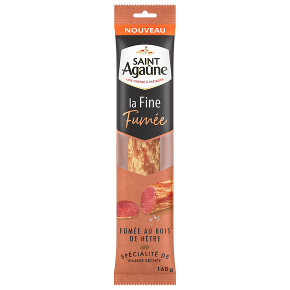 Saucisson de viande séchée La Fine fumée SAINT AGAUNE - 160g