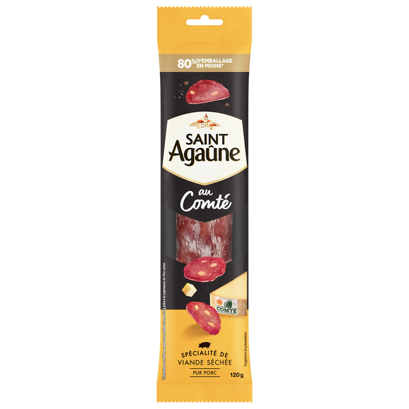 Saucisson de viande séchée Comté SAINT AGAUNE - 120g