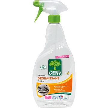 Spray dégraissant cuisine L'ARBRE VERT, 740ml