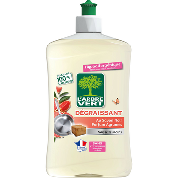 Liquide vaisselle mains dégraissant parfum agrumes ARBRE VERT 500ml