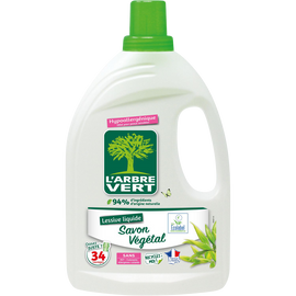 Lessive liquide savon végétal ARBRE VERT bidon 1,53l 34lavages