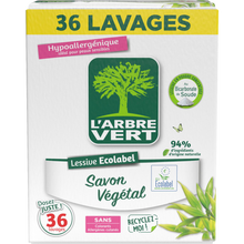 L'ARBRE VERT - Lessive en poudre - Hypoallergénique - 36 lavages - 1.8kg