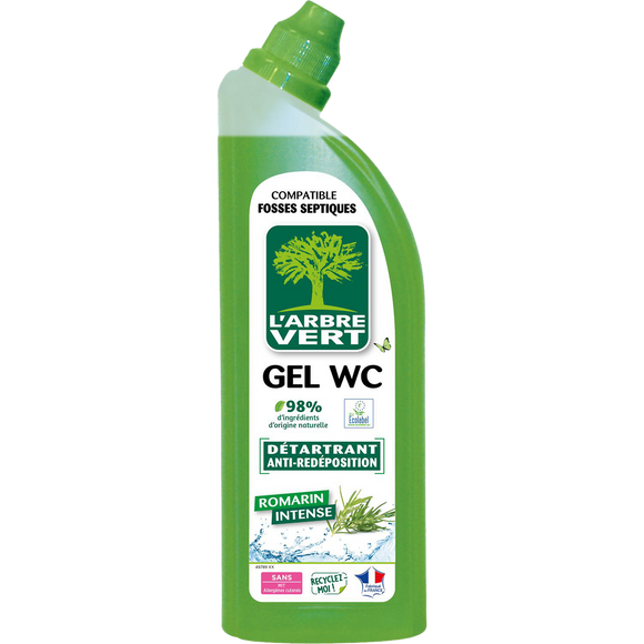 Gel wc romarin intense détartrant L'ARBRE VERT 750ml