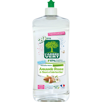 Liquide vaisselle amande douce&fleurs d'abricotier ARBRE VERT 750ml