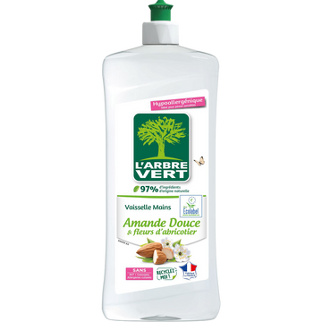 Liquide vaisselle amande douce&fleurs d'abricotier ARBRE VERT 750ml