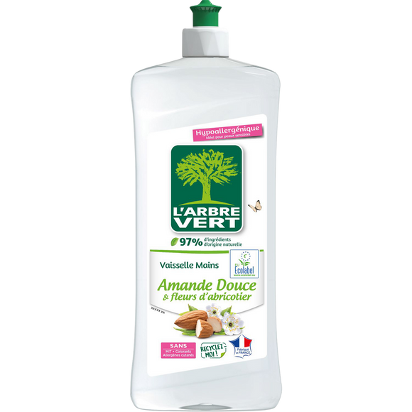 Liquide vaisselle amande douce&fleurs d'abricotier ARBRE VERT 750ml