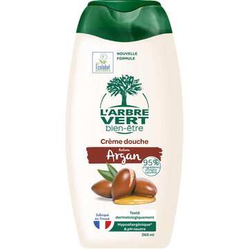Crème douche L'ARBRE VERT Bien-être argan pH neutre 260ml