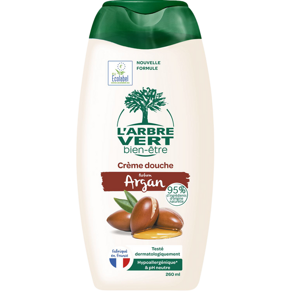 Crème douche L'ARBRE VERT Bien-être argan pH neutre 260ml