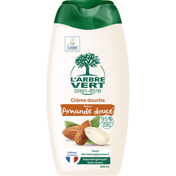 Crème douche L'ARBRE VERT Bien-être Amande douce 260mL