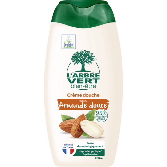 Crème douche L'ARBRE VERT Bien-être Amande douce 260mL