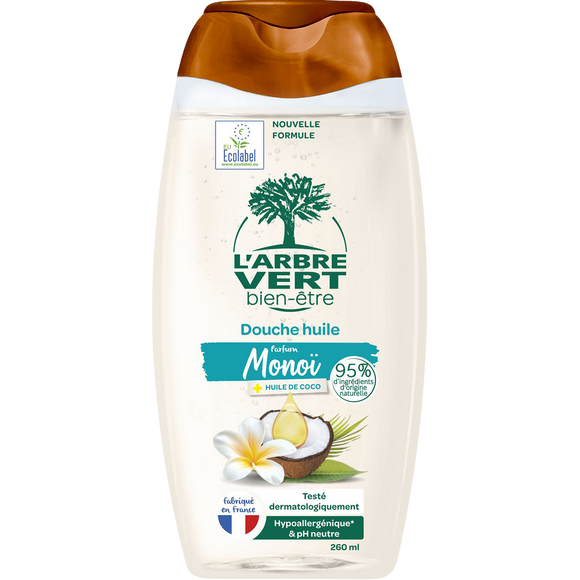 Douche huile L'ARBRE VERT monoï/huile coco 260mL