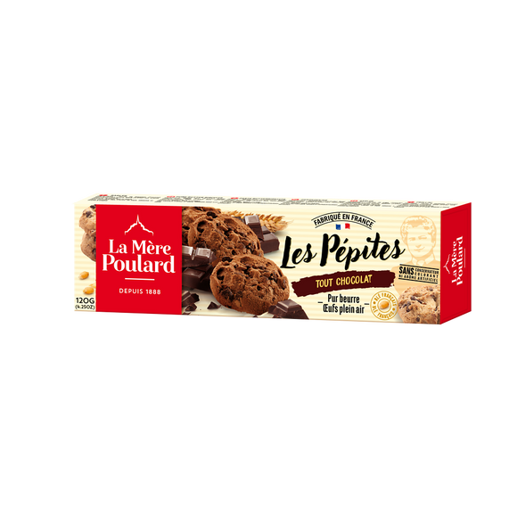 Les pépites tout chocolat LA MERE POULARD, étui 120g
