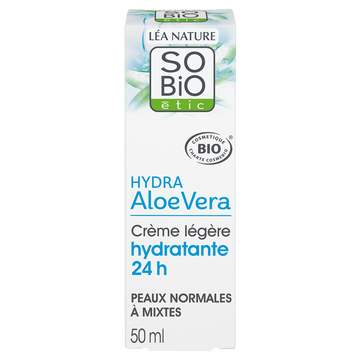 Crème jour hydratante aloé vera bio SO'BIO ETIC tube 50ml