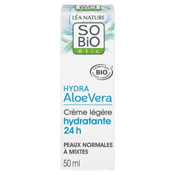 Crème jour hydratante aloé vera bio SO'BIO ETIC tube 50ml