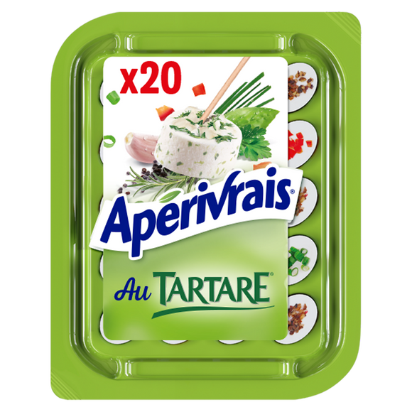 Fromage apéritif ail et fines herbes APERIVRAIS - 20 bouchées 100g