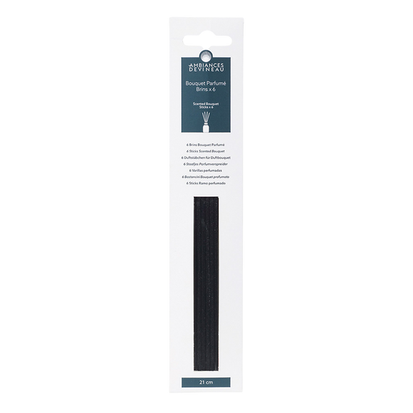 Tige pour bouquet 21cm noir x6