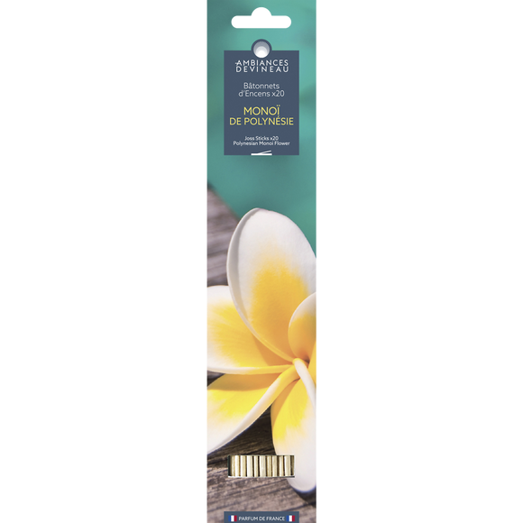 Bâtonnet d'encens DEVINEAU Monoï de Polynésie x20