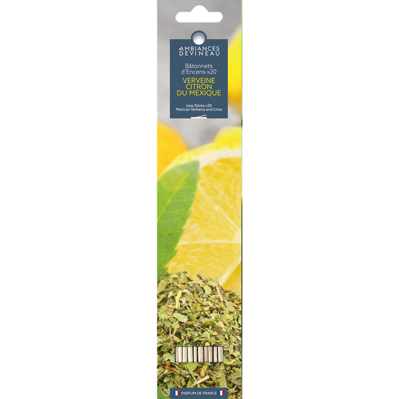 Bâtonnet d'encens verveine citron du Mexique x20