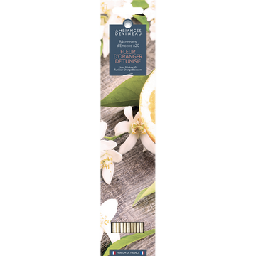 Bâtonnet d'encens fleur d'oranger de Tunisie DEVINEAU x20