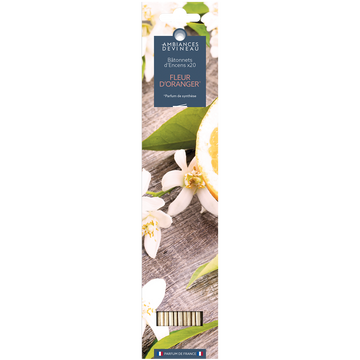 Bâtonnet d'encens fleur d'oranger de Tunisie DEVINEAU x20
