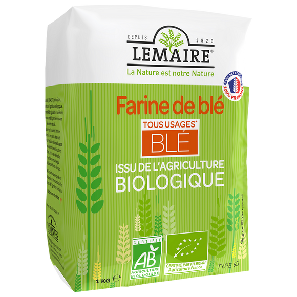 Farine de blé bio T65 LEMAIRE, 1kg