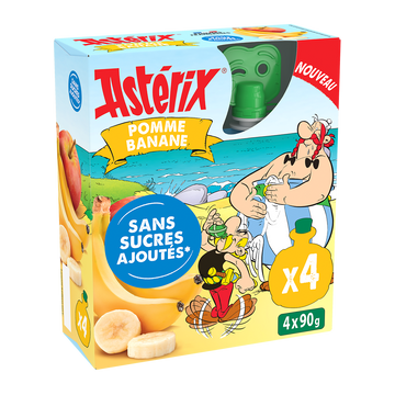 Compote pomme banane sans sucres ajoutés ASTERIX 4x90g