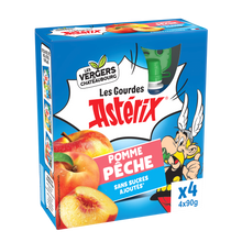 Compote pomme pêche sans sucres ajoutés ASTERIX 4x90g