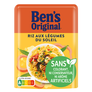 Riz micro-ondable aux Légumes du Soleil 2min BEN'S ORIGINAL 220g