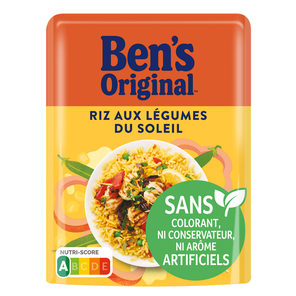 Riz micro-ondable aux Légumes du Soleil 2min BEN'S ORIGINAL 220g