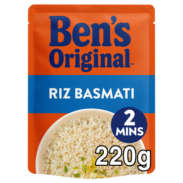 Riz Basmati express 2min BEN'S ORIGINAL - Sachet micro-ondable 220g