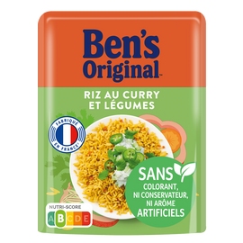 Riz micro-ondable au Curry et aux Légumes 2min BEN'S ORIGINAL 220g