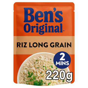 Riz Long grain express 2min BEN'S ORIGINAL - Sachet micro-ondable 220g