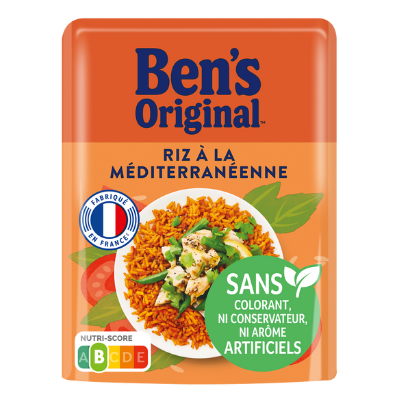 Riz micro-ondable cuisiné à la Méditerranéenne 2min BEN'S ORIGINAL 220g