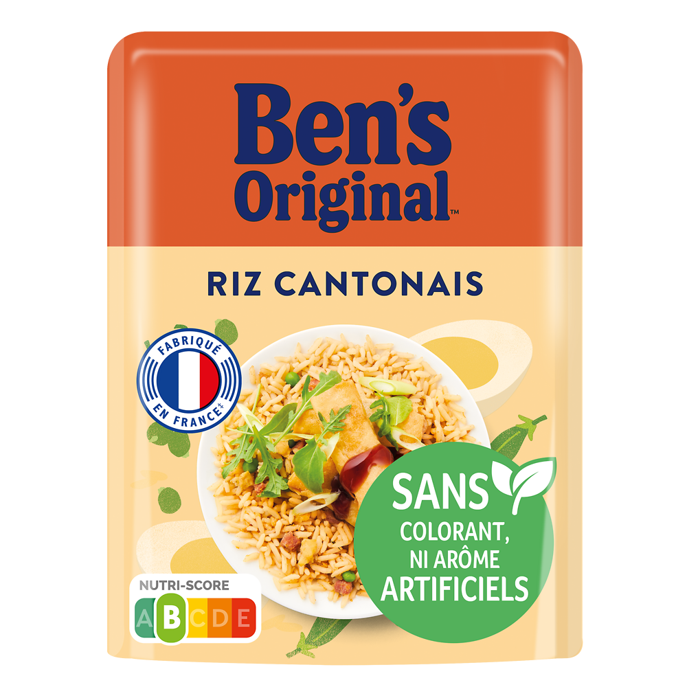 Riz micro-ondable Cantonais 2min BEN'S ORIGINAL 220g
