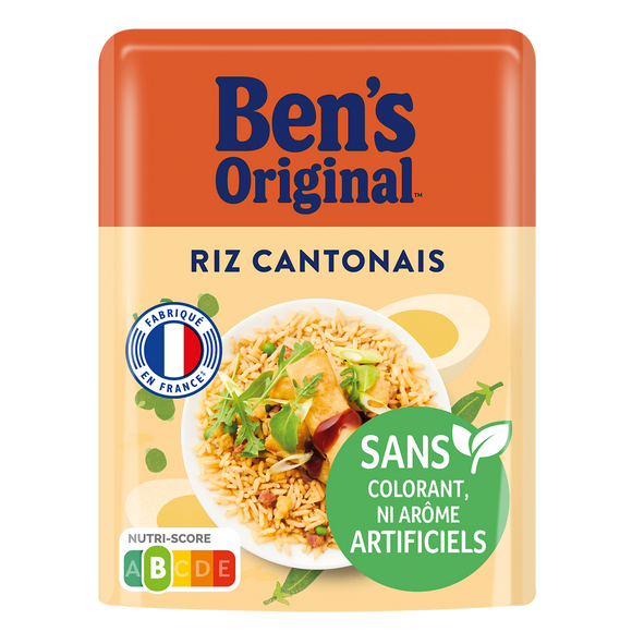 Riz micro-ondable Cantonais 2min BEN'S ORIGINAL 220g