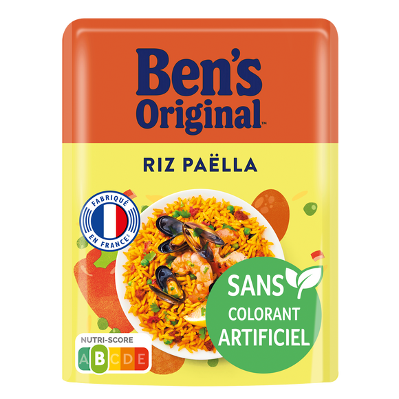 Riz micro-ondable façon Paëlla 2min BEN'S ORIGINAL 220g
