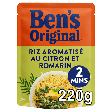 Riz cuisiné Citron et Romarin express 2min BEN'S ORIGINAL - Sachet micro-ondable 220g