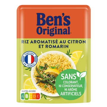 Riz micro-ondable Citron et Romarin 2min BEN'S ORIGINAL 220g