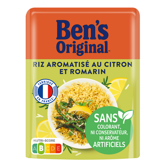 Riz micro-ondable Citron et Romarin 2min BEN'S ORIGINAL 220g