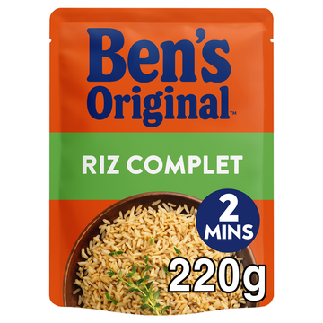 Riz Complet express 2min BEN'S ORIGINAL - Sachet micro-ondable 220g