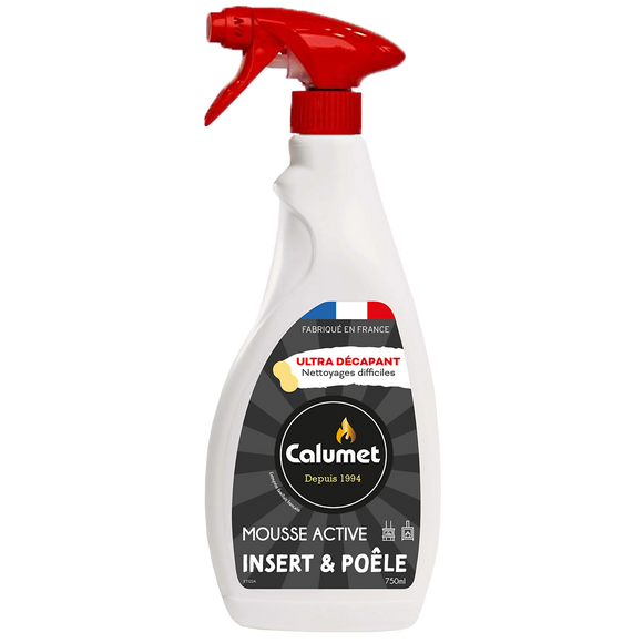 Nettoyant mousse décapant vitre insert et poele CALUMET, 750ml