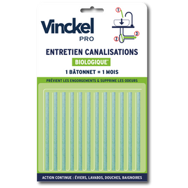 Entretien canalisations VINCKEL, x12 batonnets