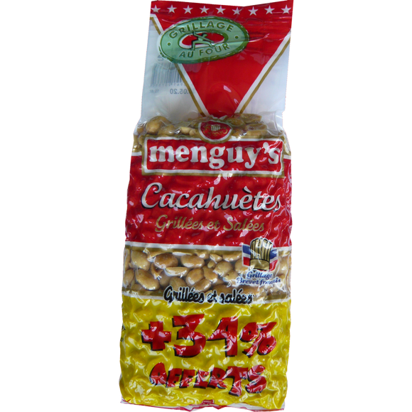 Cacahuètes grillées salées MENGUY'S, 390g+34% offerts