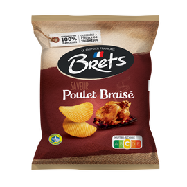 Chips saveur poulet braisé Easy BRET'S, 6x25g